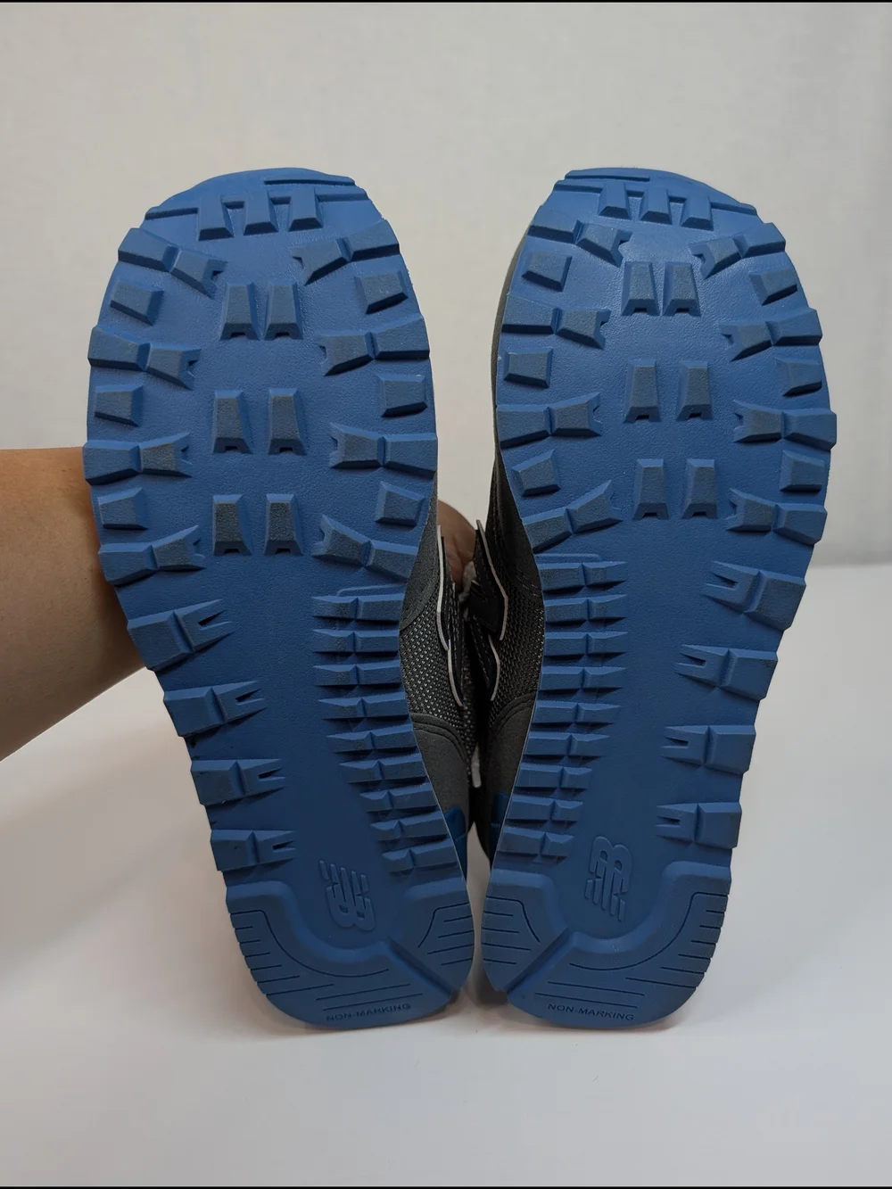 New Balance Kids Gray and Blue Sneakers